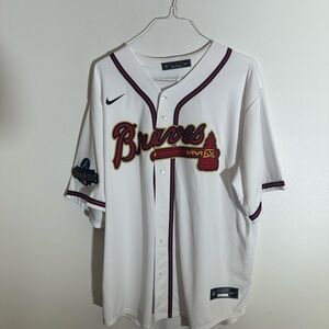 Nike White Braves World Series Champions Jersey